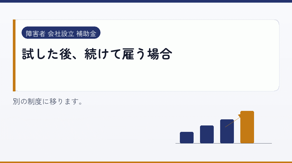 試した後、続けて雇う場合｜会社設立の補助金と支援